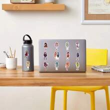 50 Packs, Rainbow Dolls, Cute Waterproof Cartoon Stickers, For Stationery, Luggage, Teaching Rewards, Acrylic Mirror Stickers, Background Wall Sticker, Living Room Decor, Wedding Decoration, Room Decor, Home Decor, Scene Decor Back To School