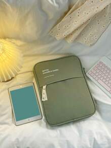極簡筆記本電腦袋/平板電腦袋適用於13/13.3英寸macbook 10-12.9英寸ipad - 綠色 - 查看 6
