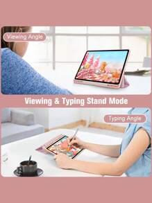 Compatible With Samsung Galaxy Tab Case Compatible With Galaxy Tab A9 Plus Case For Tab S9 Plus S9 FE S9 S8 Plus S8 S7 Plus S7 FE S7 S6 Lite Cover - White - View 4