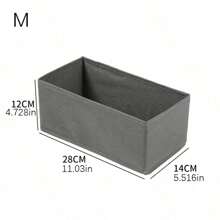 1 件可折叠抽屉整理盒，3 种尺寸，适用于衣服、内衣、袜子、围巾、领带（灰色），适用于衣柜、梳妆台、储藏室衣架