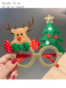 1只聖誕麋鹿造型眼鏡框,適用於女性,有趣的禮物,派對裝飾