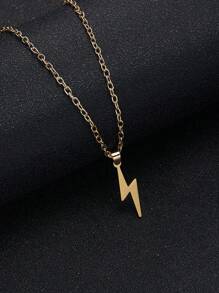 1 件創意閃電形狀項鍊歐美配件鏤空鎖骨裝飾男女 - 閃電 - 查看 7