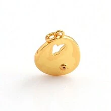 1個銅鍍18k金時尚個性化字母細節箭穿心吊墜,diy珠寶製作配件,適用於手鍊,項鍊,耳環等 - 彩色 - 查看 16