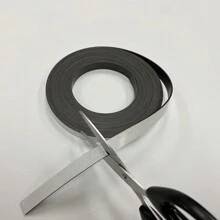 Tự dính Từ tính Ruy băng Cuộn , DIY Cửa sổ Màn Từ tính Dải , Quảng cáo & Giảng bài Từ tính Dải , 12mm Chiều rộng - màu đen - Xem 1