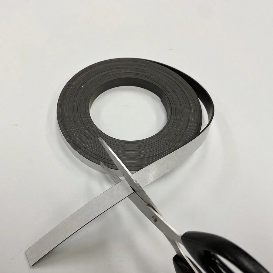 Tự dính Từ tính Ruy băng Cuộn , DIY Cửa sổ Màn Từ tính Dải , Quảng cáo & Giảng bài Từ tính Dải , 12mm Chiều rộng - màu đen - Xem 1