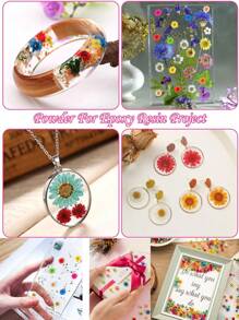 1 bolsa de pequeñas flores secas y coloridas elegantes para hacer jabón, joyería de resina y velas caseras DIY