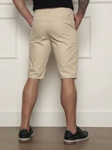 Men Shorts - 米色 - 查看 5