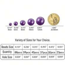 4 毫米/6 毫米/8 毫米/10 毫米天然寶石散珠圓形彈性手鍊串適用於手鍊、鑰匙圈、手機吊飾、珠寶製作、裝飾、治療、禮品 - 花綠色 - 查看 3