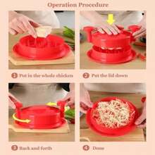 Deshebrador De Pollo Multifunctional Meat Shredder - Rojo - Ver 4