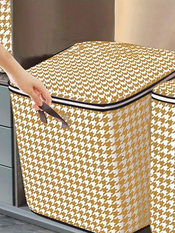 1 pièce Organisateur de garde-robe en tissu avec fermeture éclair et grande capacité, imperméable, anti-moisissure, sac de rangement pliable pour vêtements, décorations, décor de festival, décor de chambre, décor de maison, décor de chambre, robe, pantalon, chaussures, jeans, bottes, jupe