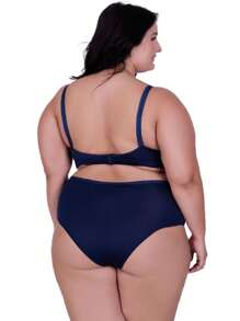 Plus Size Bra & Panty Sets - Azul - Ver 2