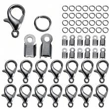 80pcs/set Lobster Clasp & Connector Single Loop Mixed Kit For Diy Making Bracelet, Necklace - Set - View 11