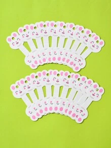 5/100入組紙質可愛兔子印花可折疊珠寶收納卡片,適用於包裝和展示手鐲、項鍊等 - 蝴蝶結娃娃 - 查看 5