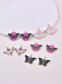 Mix 10pcs/Set Sun Moon Butterlfy Alloy Metal Charms Pendant Handicraft Jewelry Design DIY Making - Multicolor - View 4