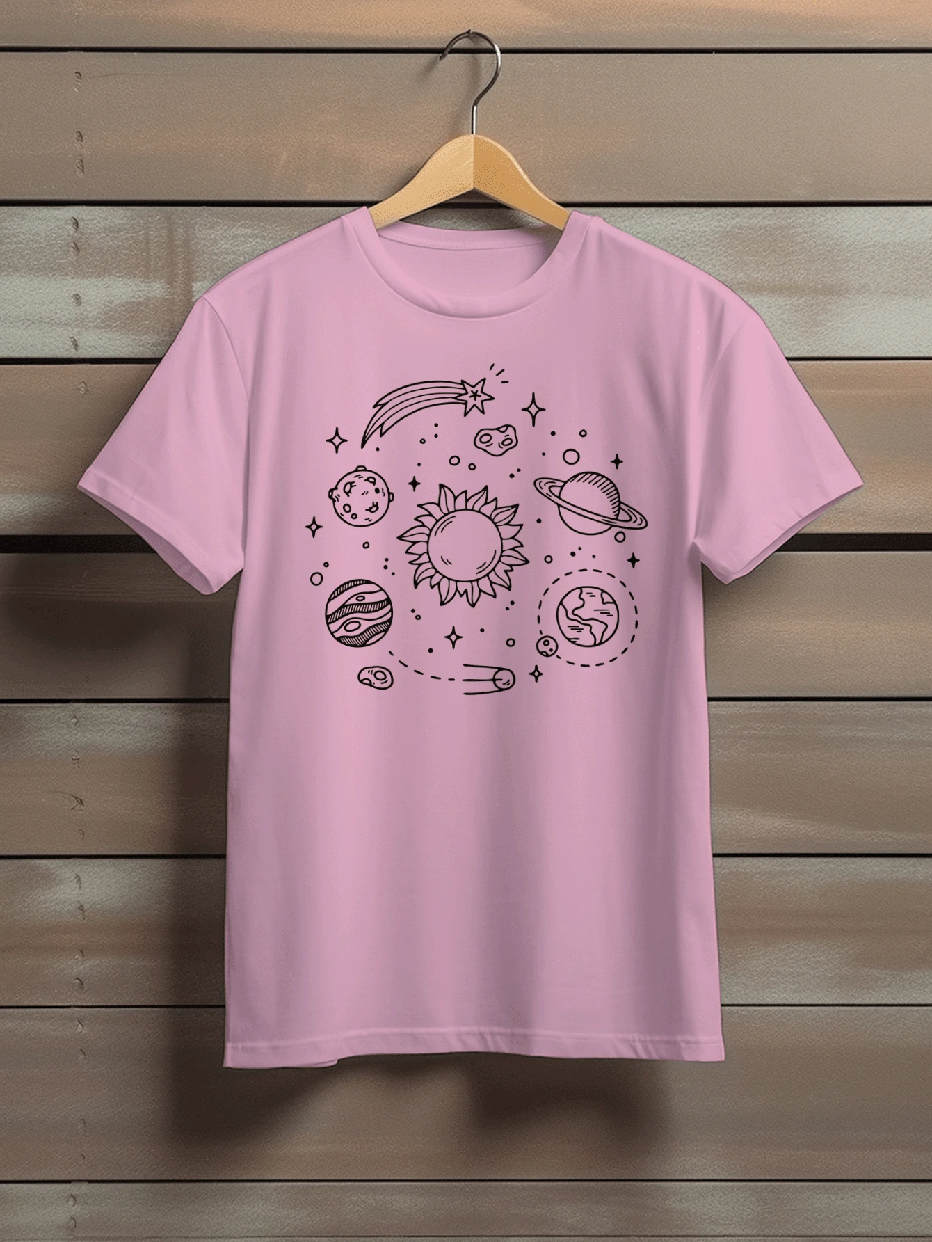 Men T-Shirts - Màu Hồng baby - Xem 1