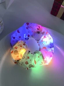 1 件女士 LED 圣诞创意新奇发光发饰发圈蝴蝶结，理想的礼物和日常使用