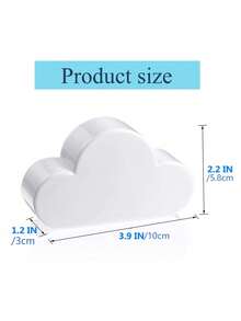 1pc White Cloud Magnetic Key Holder,  Secure Hang Multiple Keys and Key chain Hooks, Cute Home Decorations For Walls Easy to Install and Convenient to Use - White - View 3