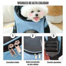 Pet Bag, A Portable Cat/Dog Carrier Bag, Comfortable And Breathable, With Adjustable Shoulder Straps For Daily Outings And Travel (Small Size: 30*30*35cm) - Blue - View 2