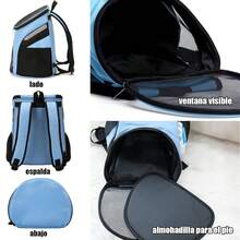 Pet Bag, A Portable Cat/Dog Carrier Bag, Comfortable And Breathable, With Adjustable Shoulder Straps For Daily Outings And Travel (Small Size: 30*30*35cm) - Blue - View 5