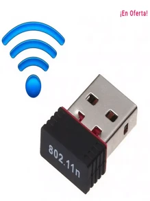 Antena Receptora Mini Adaptador USB Wifi Nano - Negro - Ver 3