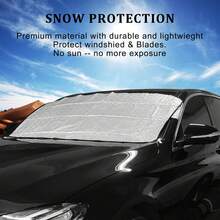 Foldable Winter Car Windshield Snow Cover Sun Shade Protector Ice Frost Guard - Silver - View 4