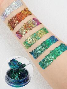 1入綠/紅變色閃爍凝膠,適用於身體、臉部、頭髮和唇部。不同角度,不同顏色。適合假日派對、萬聖節、聖誕節、舞台表演和夜總會。 - 青紅色 - 查看 4