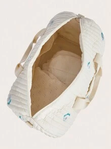 Embroidered Large Capacity Maternity Hospital Bag - Beige - View 6