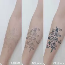 6入組草本手指暫時性紋身貼紙,防水、防汗,可長效貼約14天 - 彩色 - 查看 6