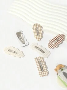 5 件/套女式可愛彩色小熊、櫻桃、多巴胺髮飾髮夾,適合日常使用