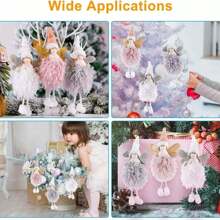 3入組天使娃娃掛墜,聖誕娃娃掛飾,適用於聖誕、新年、生日派對、婚禮、情人節裝飾