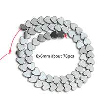 心形、圓柱形、v形赫瑪石散珠、嵌縫珠和吊飾,適用於diy首飾製作,如項鍊、手鐲等用品