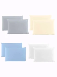 四件100%純棉200絲數單獨枕套套裝 70cm X 50cm - 灰色 - 查看 1