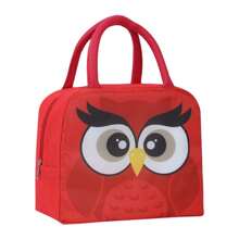 Cute Animal Design Insulated Cartoon Tote Bag, Stain & Fade Resistant, Lightweight - Red - View 1