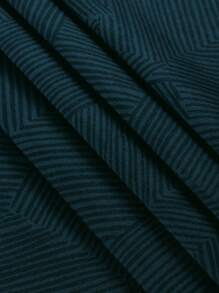 1pc Printed Coated Curtain In Dark Blue - Navy Blue - View 4