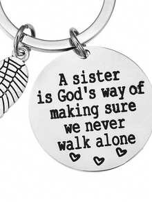 Festival Gift Keychain For Best Friends Or Sisters - Silver - View 2