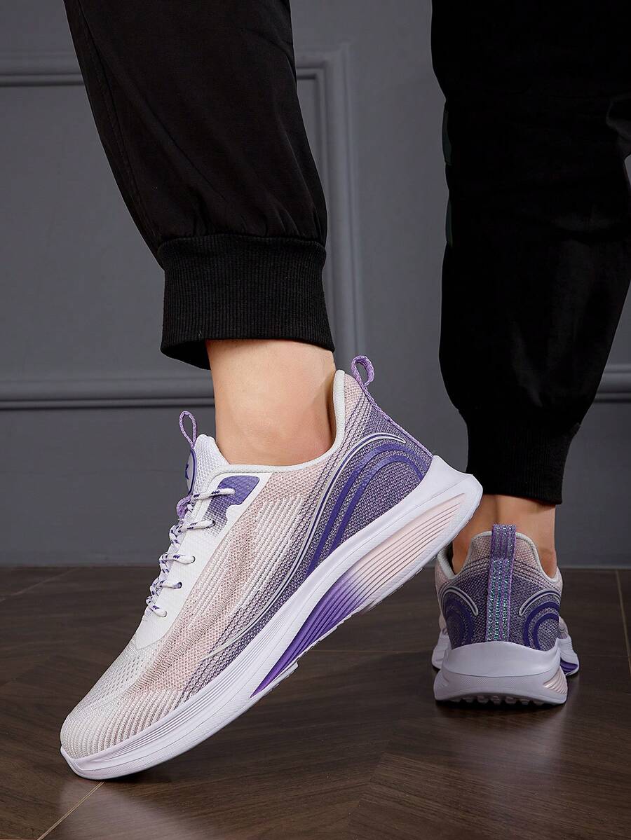 男士輕量化低幫正面系灰色運動鞋,適合健身、遠足和旅遊 - 灰白色 - 查看 1