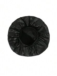 1 件純色寬邊彈性成人睡帽,男女通用時尚護髮美容浴帽,化療帽