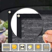 1pc LOVE STORY 2/3/3.6/5/6m 55% Sun Shade Cloth Mesh Tarp With Grommets For Pergola Outdoor Patio Plant Gardens Greenhouse, Black - Black - View 3