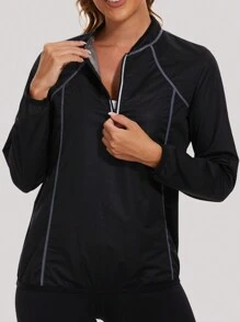 女款桑拿服,減重運動塑身長袖健身運動夾克