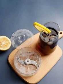 手動迷你大蒜搗碎機,大蒜搗碎器,可用於剁碎蒜頭,攪拌切碎的大蒜絲,家用蒜絲剪 - 藍色 - 查看 3