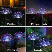 太陽能煙火燈、太陽能花園燈,8種照明模式60/90/150/200led太陽能煙火燈戶外防水煙火太陽能串燈,適用於花園露台、萬聖節、聖誕節、婚禮裝飾、牆面裝飾、旅行、野營、派對,是聖誕節生日禮物的絕佳選擇 - 冷白/暖白/彩色庭院燈 - 彩色 - 查看 6