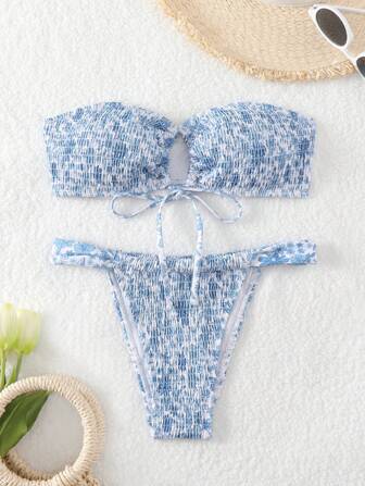 印花比基尼套装 夏季