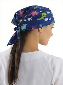 SOULMATE Printed Surgical Medical Cap For Women - 恐龍 - 查看 5
