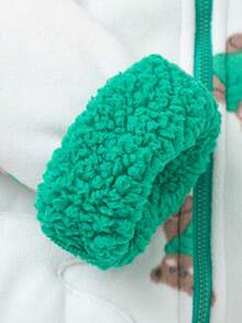 Balabala 年轻女孩连帽拉链夹克 - 白色 - 查看 6