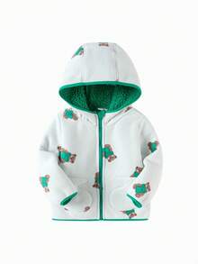 Balabala 年轻女孩连帽拉链夹克 - 白色 - 查看 4