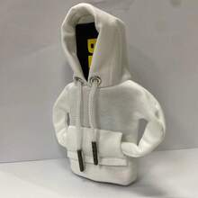 1入組白色汽車變速器套頭套、手剎車套、裝飾按鈕套、迷你汽車變速器套頭套、汽車內飾可愛小配件,聖誕汽車飾品 And 裝飾品 - 白色 - 查看 2