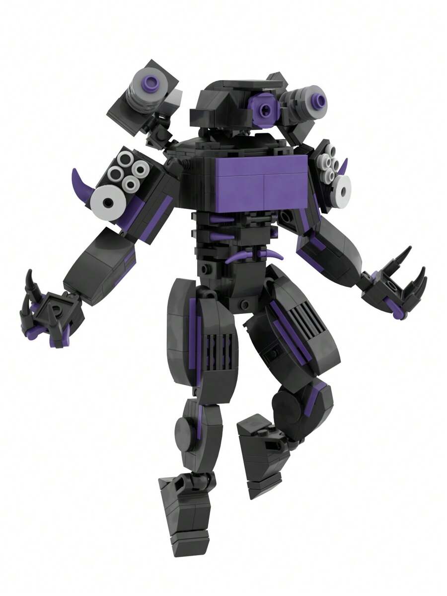 Skibidi Toilet Titan Tv Chordophone Bio Acoustic Assembling Building Blocks, Horror Model Toy Ornaments Birthday Gift Collection - Multicolor - View 1