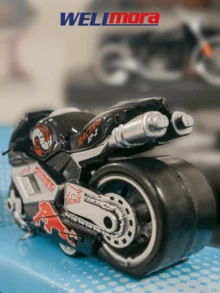 Friction Motorcycle GP Speed Power Racing Toy - Modern City Series - Stickers That Resemble Racing Motorcycles - Enjoy Hours Of Fun At Home Or Outdoors - Black - View 3
