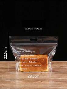 10入組白色面包拉鍊袋,自粘糕點袋,透明塑料袋,適用於烘焙,糕點,烤食品,非常適用於家庭廚房,麵包店,咖啡廳和餐廳外賣