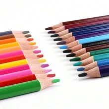 Una caja de 12 lápices de dos colores, juego de 24 colores, para dibujar y colorear - Multicolor - Ver 4